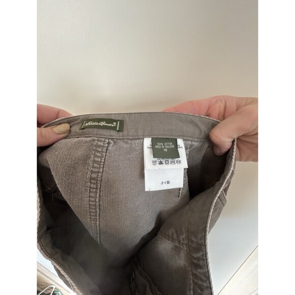 Vintage Corduroy Skirt Eddie Bauer Women’s Sz 10 Brown Pockets Belt Loops Cotton - Picture 7 of 8